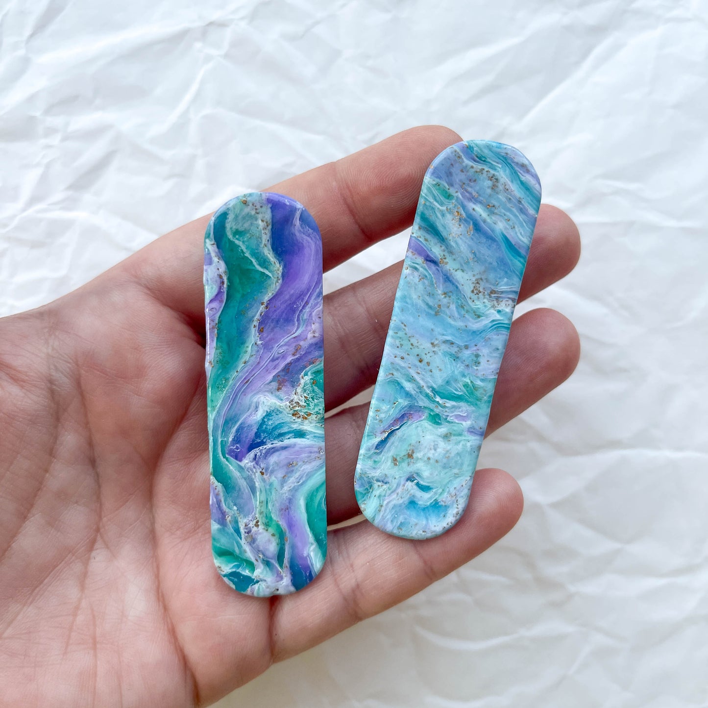 Hair Clip M | marble
