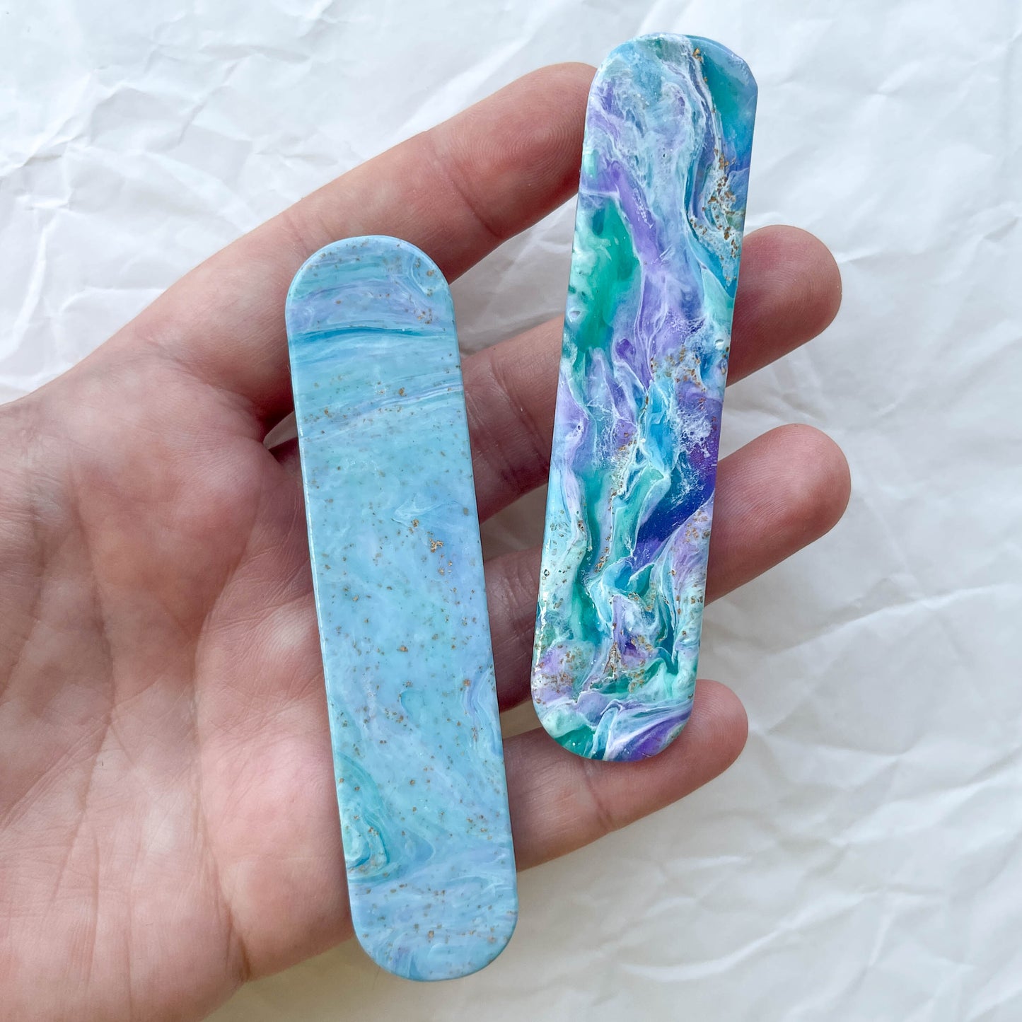Hair Clip L | marble