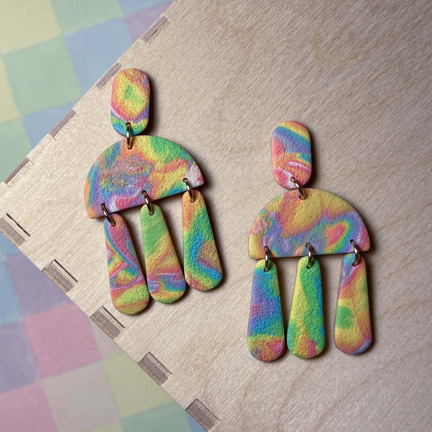 Boho Dangles | mokume gane