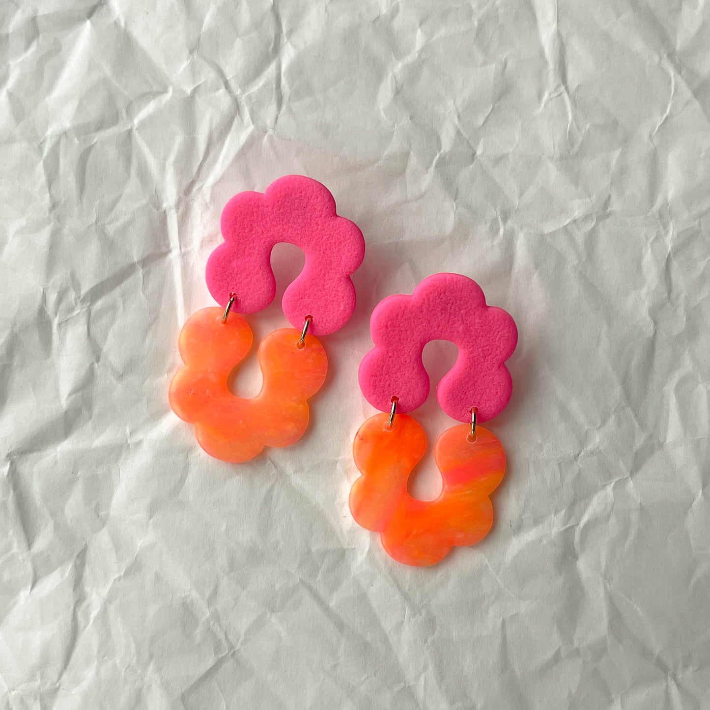 Petal Drip Dangles | neon light