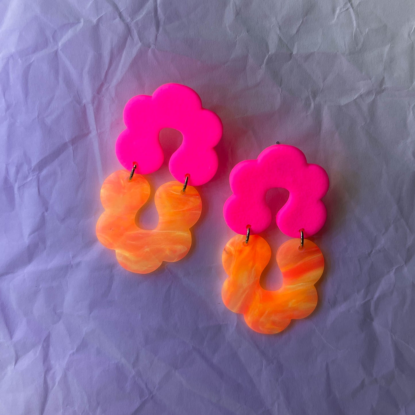 Petal Drip Dangles | neon light