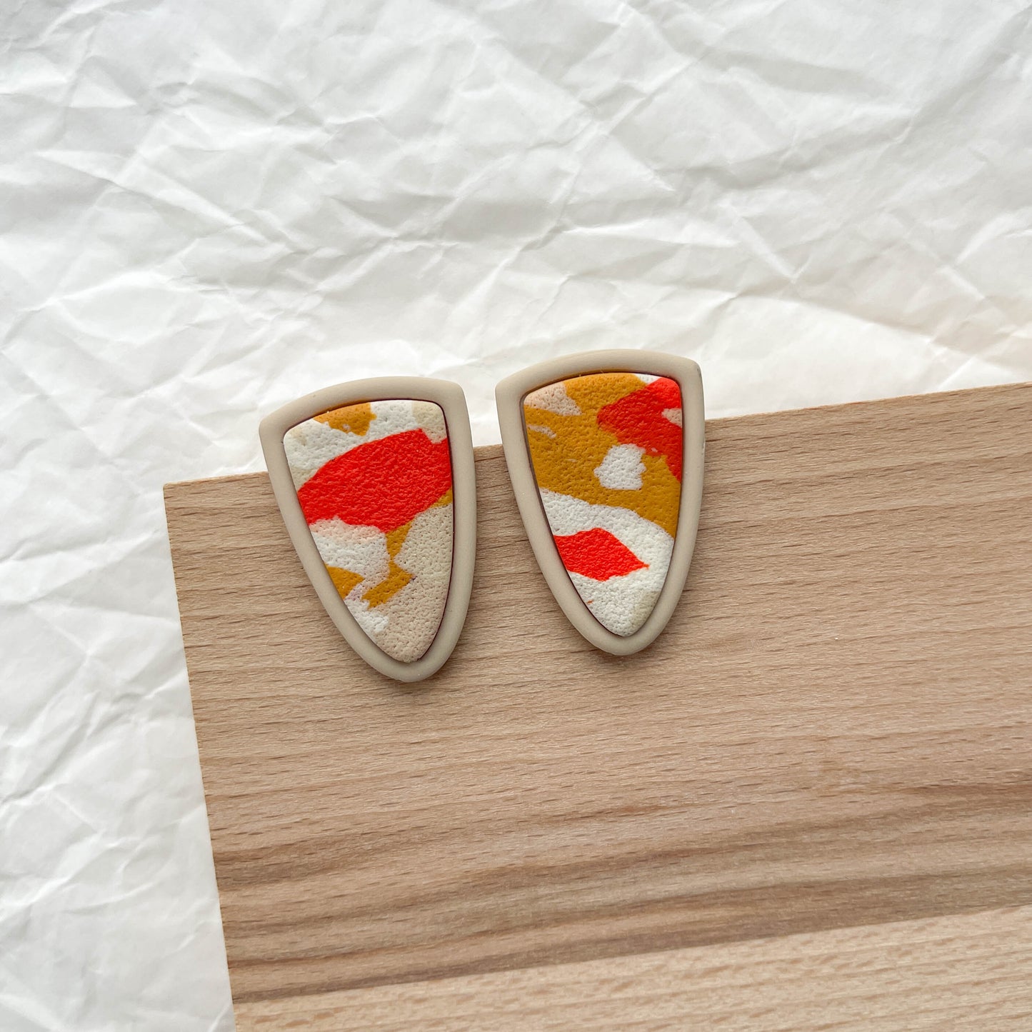 Bezel Terrazzo Studs