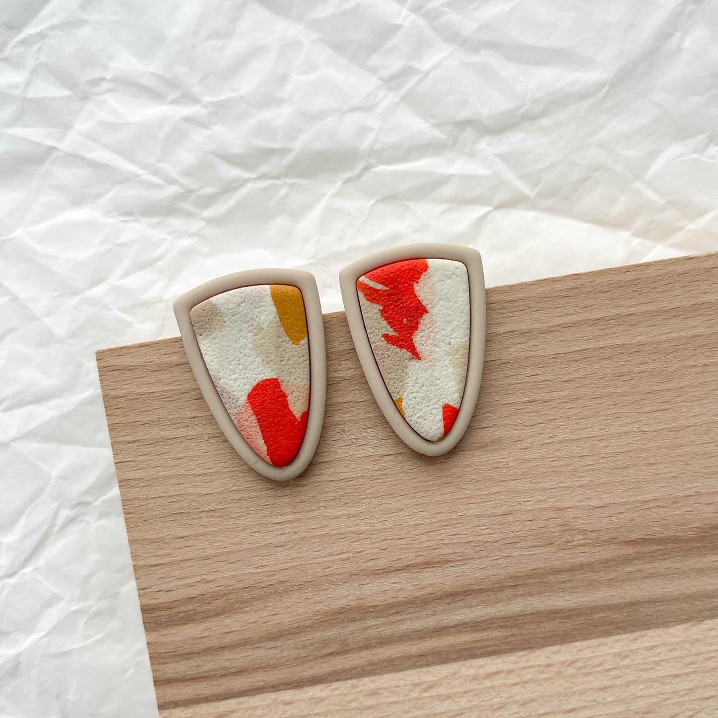 Bezel Terrazzo Studs