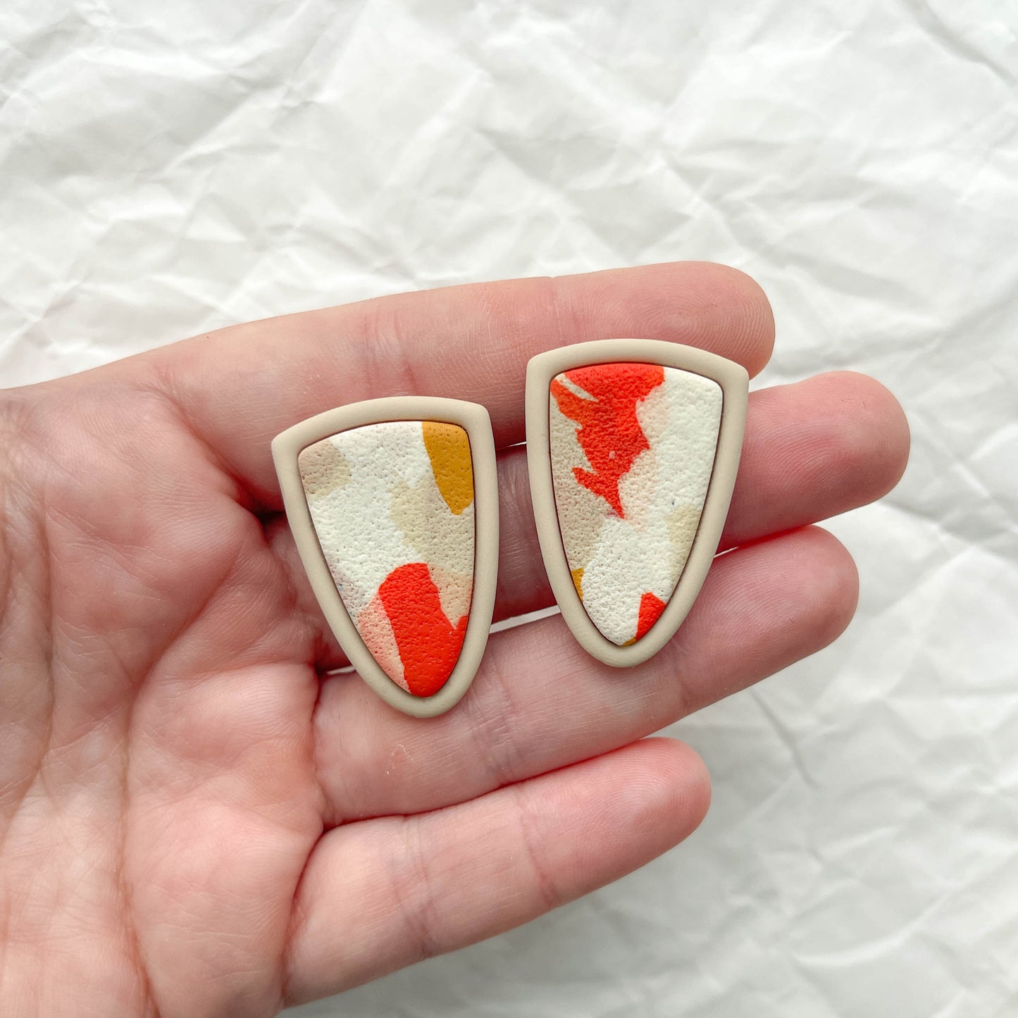 Bezel Terrazzo Studs