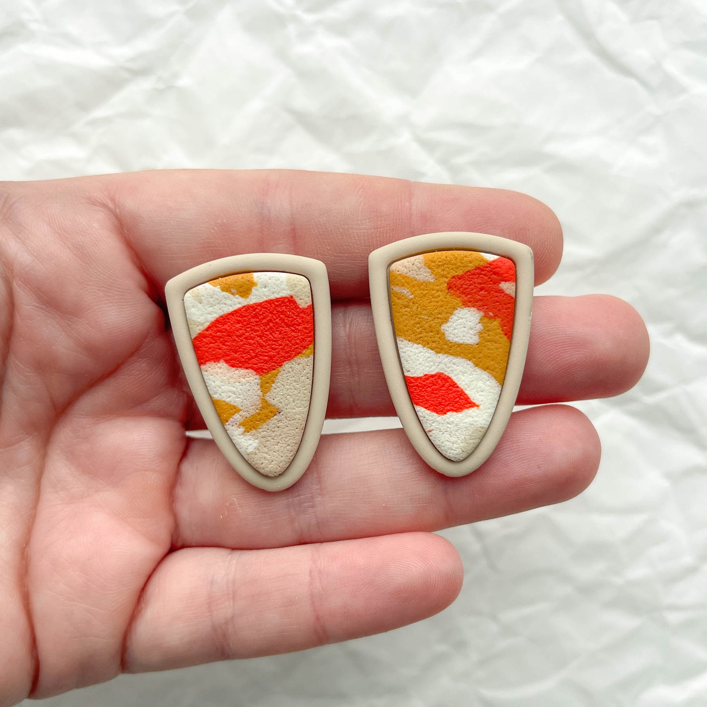 Bezel Terrazzo Studs