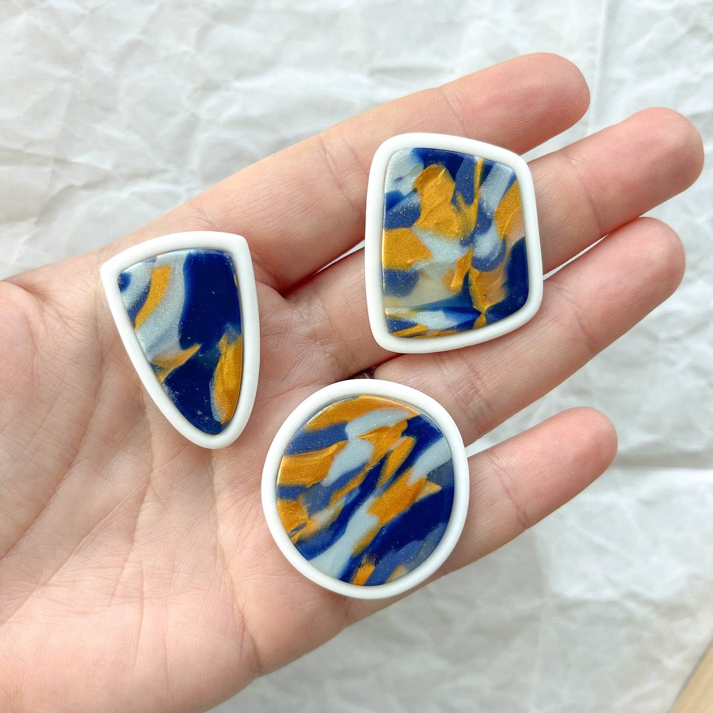 Bezel Swirl Studs
