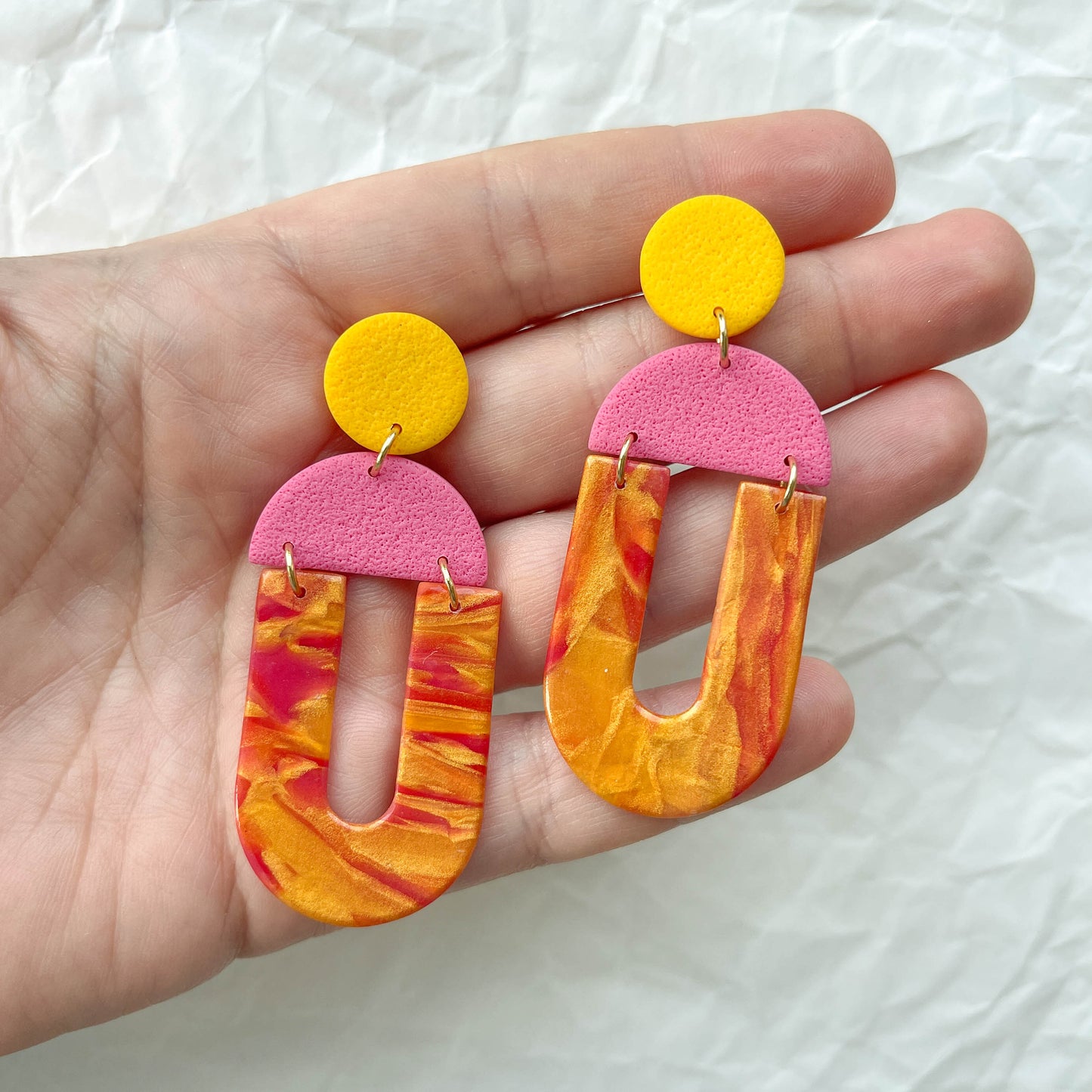 Aura Gold Swirl Dangles