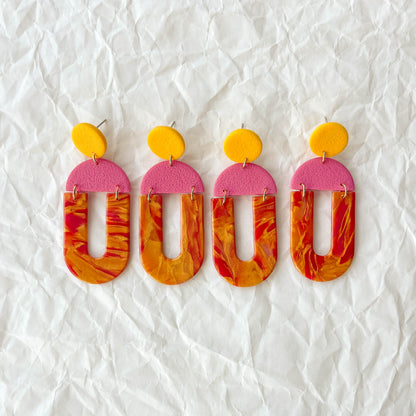 Aura Gold Swirl Dangles