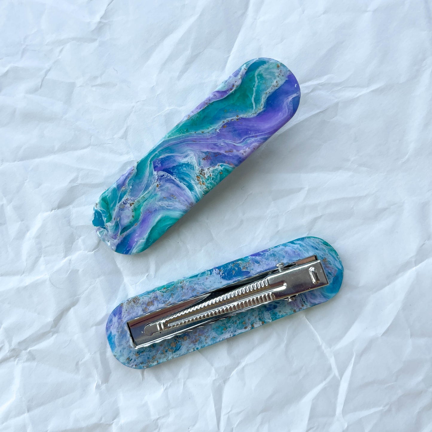 Hair Clip M | marble